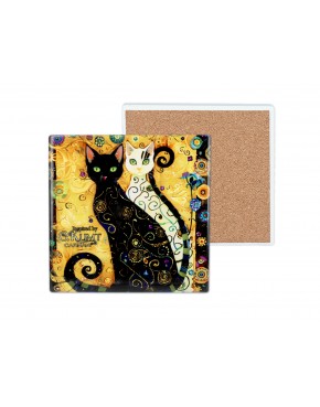 Kpl. 4 Podkładek ceramicznych - Inspirowane malarstwem G. Klimt (CARMANI) 008-3021