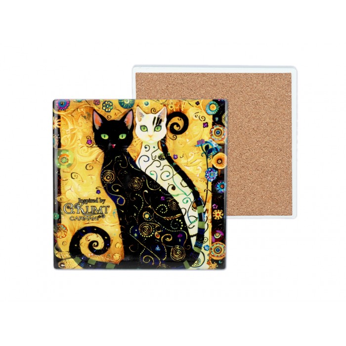 Kpl. 4 Podkładek ceramicznych - Inspirowane malarstwem G. Klimt (CARMANI) 008-3021