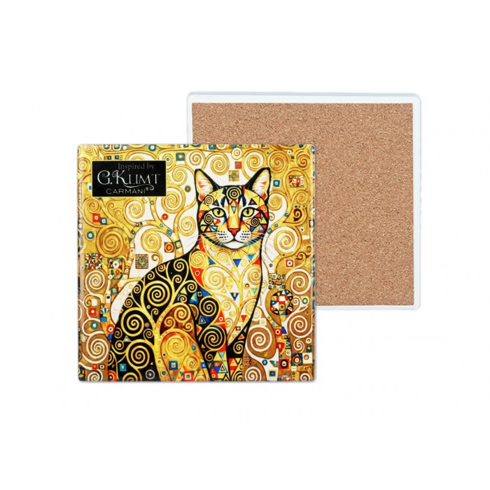 Kpl. 4 Podkładek ceramicznych - Inspirowane malarstwem G. Klimt (CARMANI) 008-3025