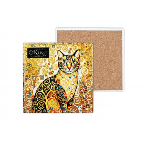 Kpl. 4 Podkładek ceramicznych - Inspirowane malarstwem G. Klimt (CARMANI) 008-3025