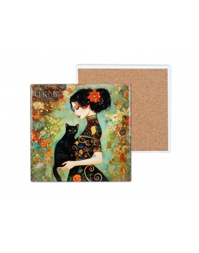 Kpl. 4 Podkładek ceramicznych - Inspirowane malarstwem G. Klimt (CARMANI) 008-3029