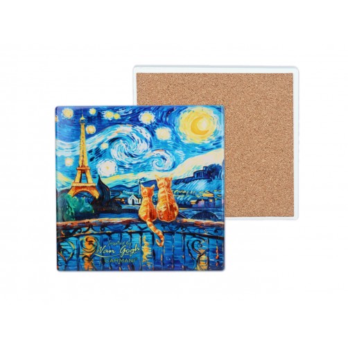 Kpl. 4 Podkładek ceramicznych - Inspirowane malarstwem V. van Gogh (CARMANI) 008-3109