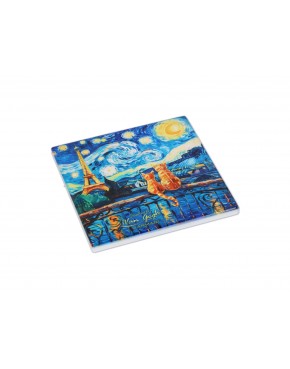 Kpl. 4 Podkładek ceramicznych - Inspirowane malarstwem V. van Gogh (CARMANI) 008-3109
