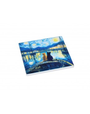 Kpl. 4 Podkładek ceramicznych - Inspirowane malarstwem V. van Gogh (CARMANI) 008-3110
