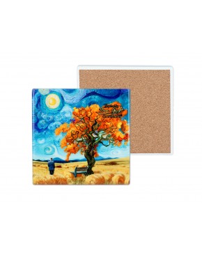 Kpl. 4 Podkładek ceramicznych - Inspirowane malarstwem V. van Gogh (CARMANI) 008-3111