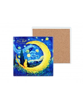 Kpl. 4 Podkładek ceramicznych - Inspirowane malarstwem V. van Gogh (CARMANI) 008-3112