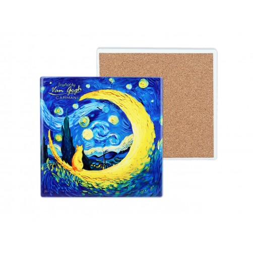 Kpl. 4 Podkładek ceramicznych - Inspirowane malarstwem V. van Gogh (CARMANI) 008-3112