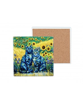 Kpl. 4 Podkładek ceramicznych - Inspirowane malarstwem V. van Gogh (CARMANI) 008-3114