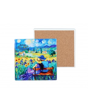 Kpl. 4 Podkładek ceramicznych - Inspirowane malarstwem V. van Gogh (CARMANI) 008-3115