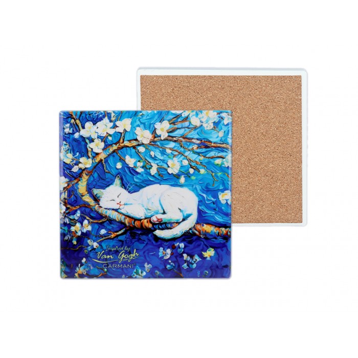Kpl. 4 Podkładek ceramicznych - Inspirowane malarstwem V. van Gogh (CARMANI) 008-3116