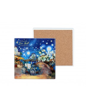 Kpl. 4 Podkładek ceramicznych - Inspirowane malarstwem V. van Gogh (CARMANI) 008-3117