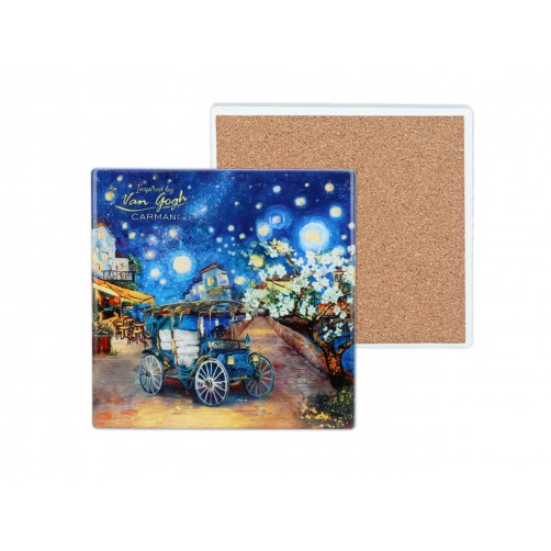 Kpl. 4 Podkładek ceramicznych - Inspirowane malarstwem V. van Gogh (CARMANI) 008-3117