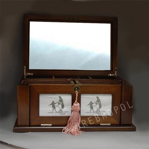 Drewniana szkatułka na biżuterię MST40B