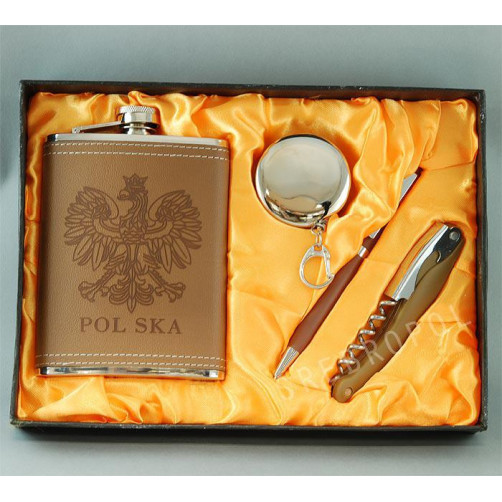 Zestaw piersiówka+kieliszek+scyzoryk+długopis Z31A