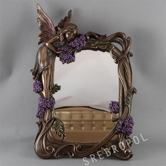 Secesyjne lustro z elfikiem AN10346A4