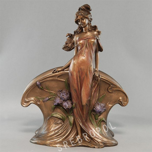 Secesyjny serwetnik z kobietą AN10274A4