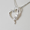 Zawieszka srebrna serce z cyrkoniami B 1.9g