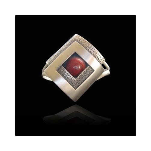 Bransoletka srebrna z koralowcem FD 27,5g