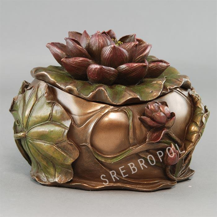 Secesyjne puzderko z kwiatem lotosu AN10258A4