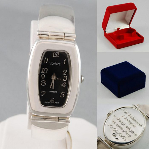 Zegarek srebrny damski na bransolecie Violett 3