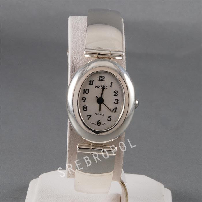 Zegarek srebrny damski na bransolecie + opcja grawer Violett 11