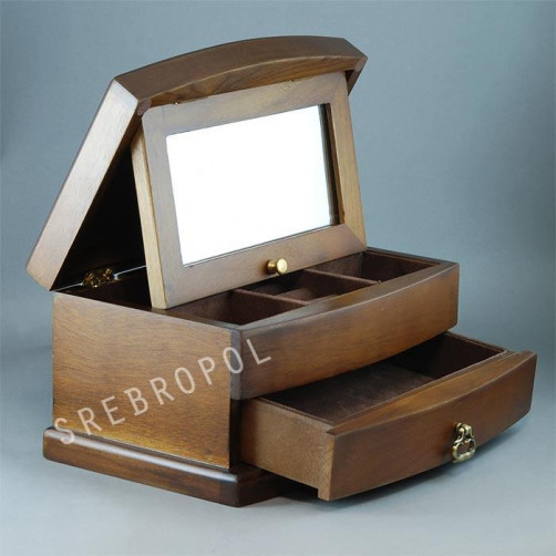 Drewniana kasetka na biżuterię MSY83A