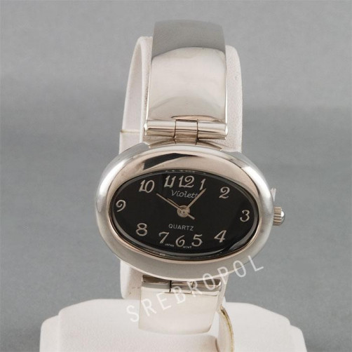 Zegarek srebrny damski na bransolecie Violett 19