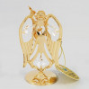 Złota figurka aniołek z kryształkami swarovskiego 122-0036