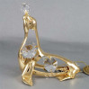 Złota figurka foka z kryształkami swarovskiego 122-0051