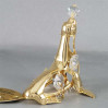 Złota figurka foka z kryształkami swarovskiego 122-0051