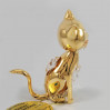 Złota figurka kotek z kryształkami swarovskiego 122-0214