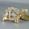 Złota figurka żółw z kryształkami swarovskiego 122-0220