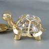 Złota figurka żółw z kryształkami swarovskiego 122-0220