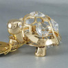 Złota figurka żółw z kryształkami swarovskiego 122-0220