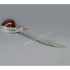 Srebrny nożyk do kopert z bursztynem NOZ MC168/0