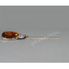 Srebrny nożyk do kopert z bursztynem NO-6 W145/5