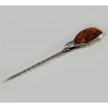 Srebrny nożyk do kopert z bursztynem NO-6 W145/5