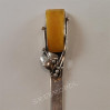 Srebrny nożyk do kopert z bursztynem NO-6 W118/0