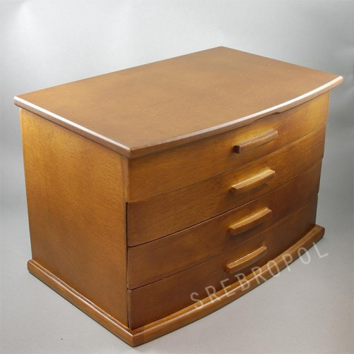 Kasetka drewniana z lusterkiem MSW84