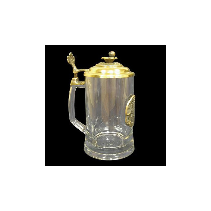 Kufel ze szkła z mosiądzem 0853A