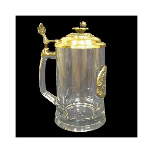 Kufel ze szkła z mosiądzem 0853A