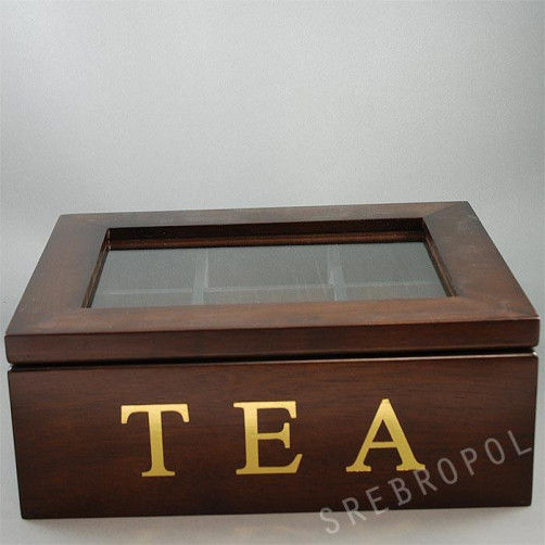 Drewniana skrzynka na herbate MSY23