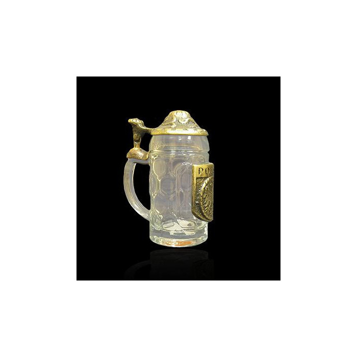 Kufel ze szkła z mosiądzem KUF0855