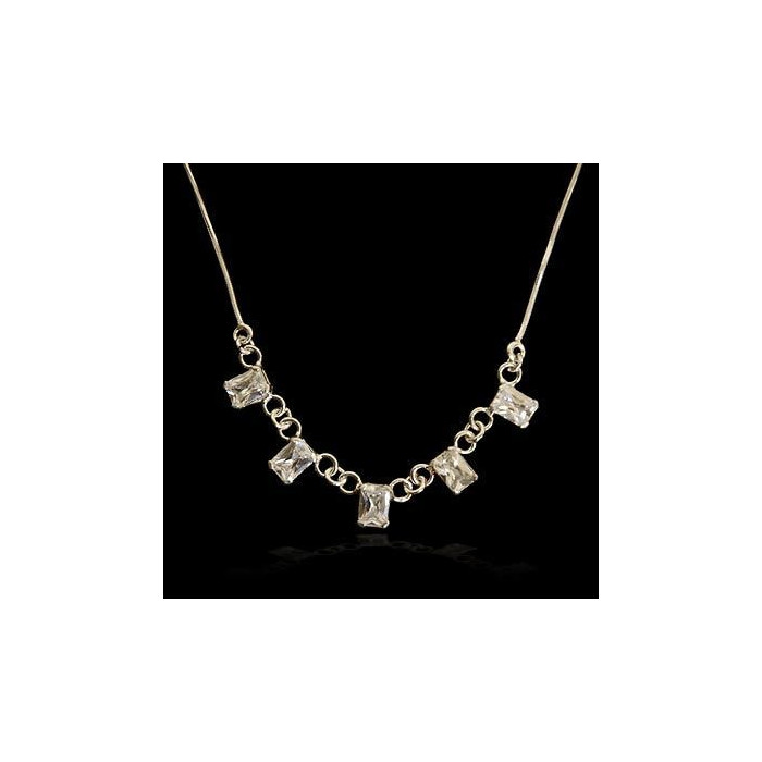 Naszyjnik srebrny z cyrkoniami WS-3800 8.1g