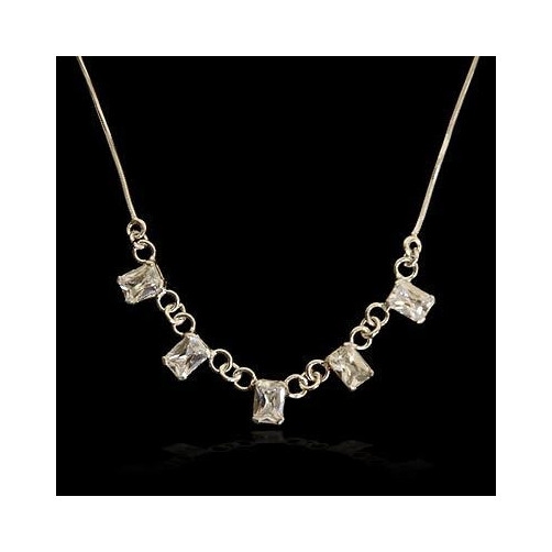 Naszyjnik srebrny z cyrkoniami WS-3800 8.1g