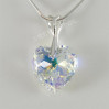 Serca z kryształkami swarovskiego - CRYSTAL AB 18.0 mm