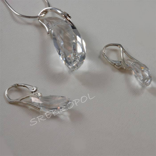 Aquiline z kryształkami swarovskiego - CRYSTAL 36.0 mm