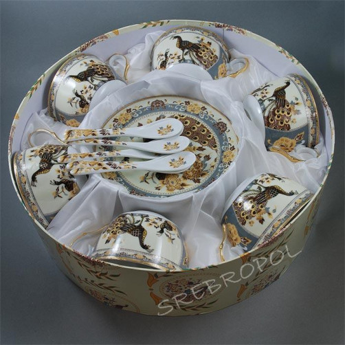 Filiżanki w kole - porcelana japońska Pawie FIL680K