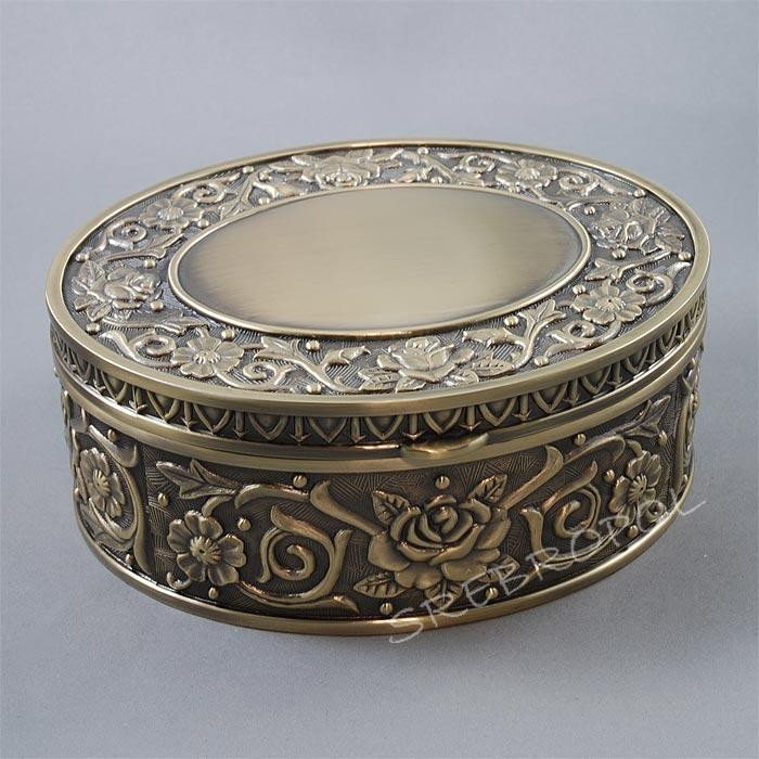 Mosiądzowana szkatułka na biżuterię 461-4593