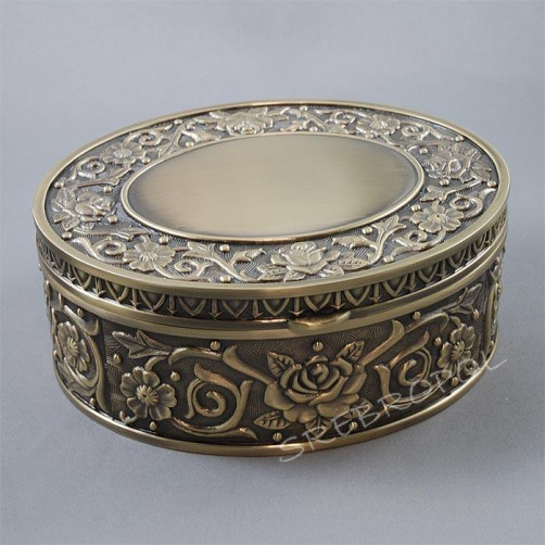 Mosiądzowana szkatułka na biżuterię 461-4593